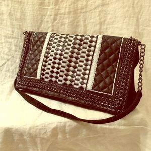 Zara black and white shoulder bag